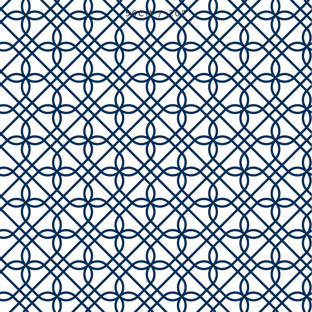 Greek Gate Fabric - Navy - Hydrangea Lane Home