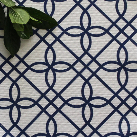 Greek Gate Fabric - Navy - Hydrangea Lane Home