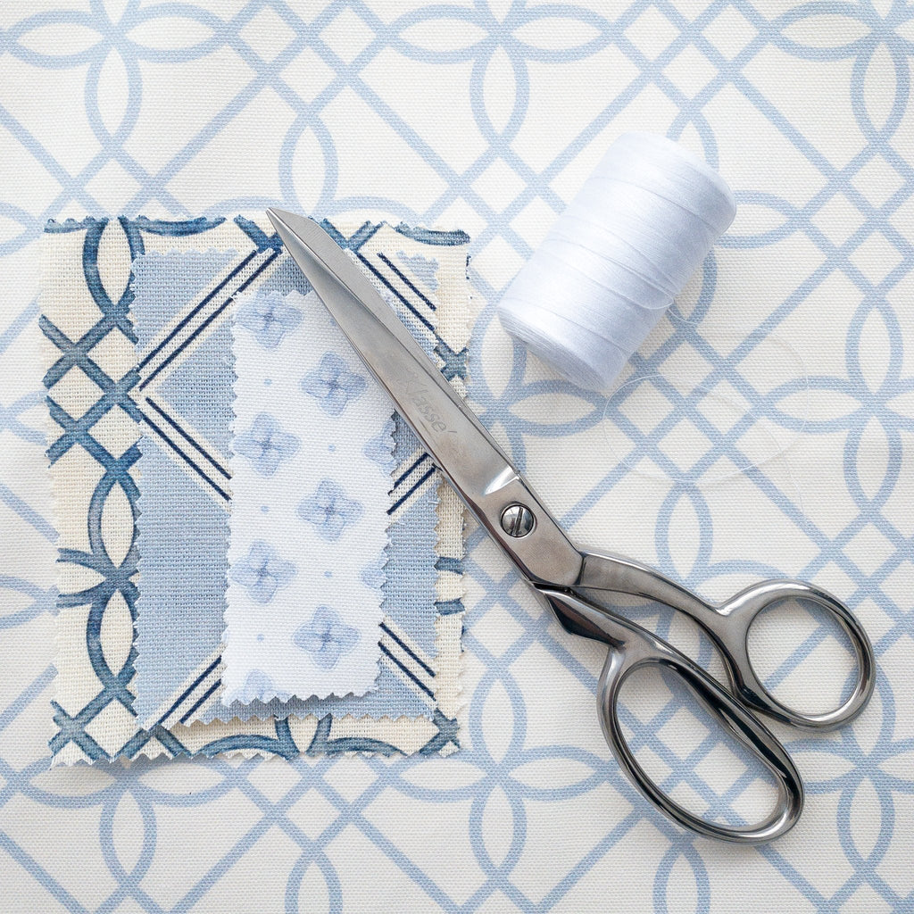 Greek Gate Fabric - Serenity - Hydrangea Lane Home