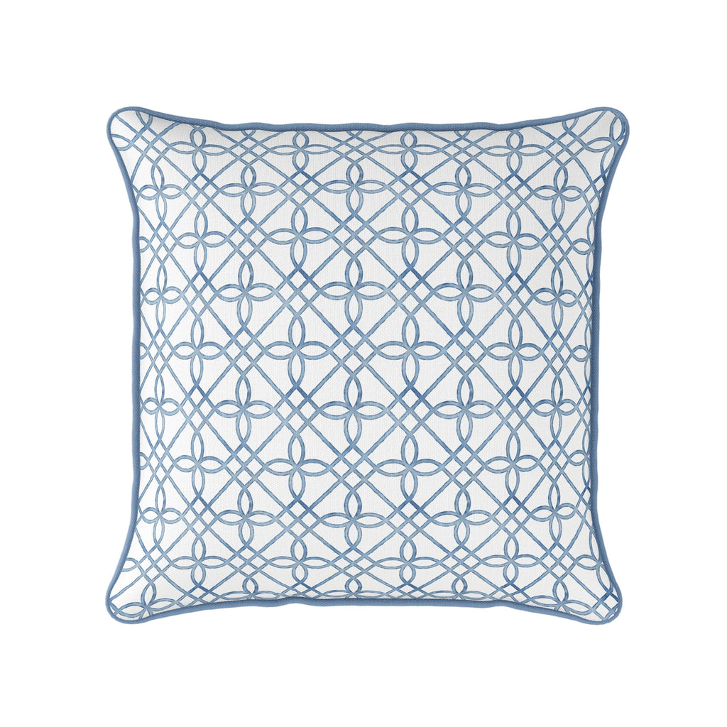 Greek Gate Rustic Cushion - Blue - Hydrangea Lane Home