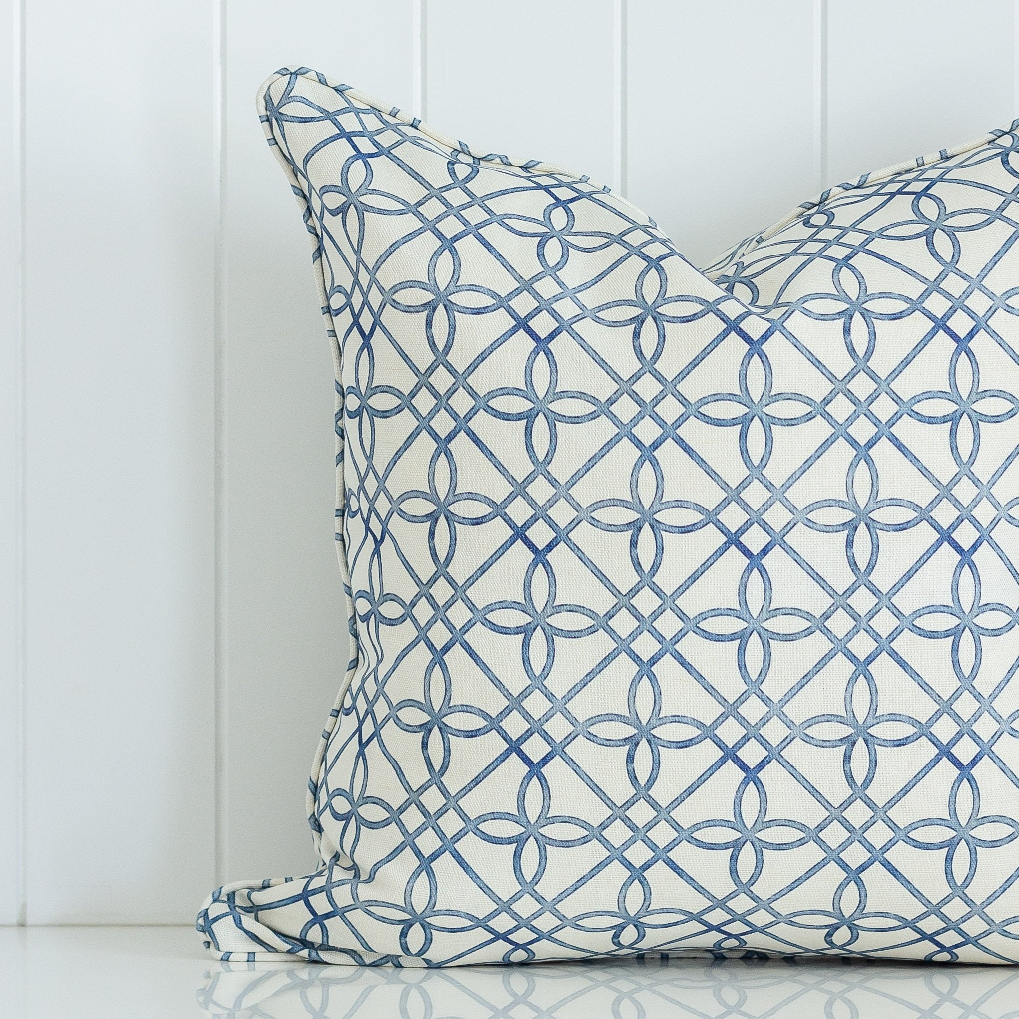 Greek Gate Rustic Cushion - Blue - Hydrangea Lane Home