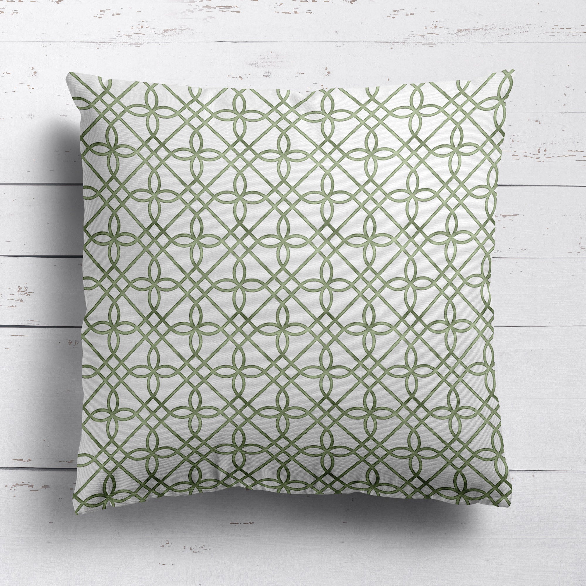 Greek Gate Rustic Cushion - Green - Hydrangea Lane Home