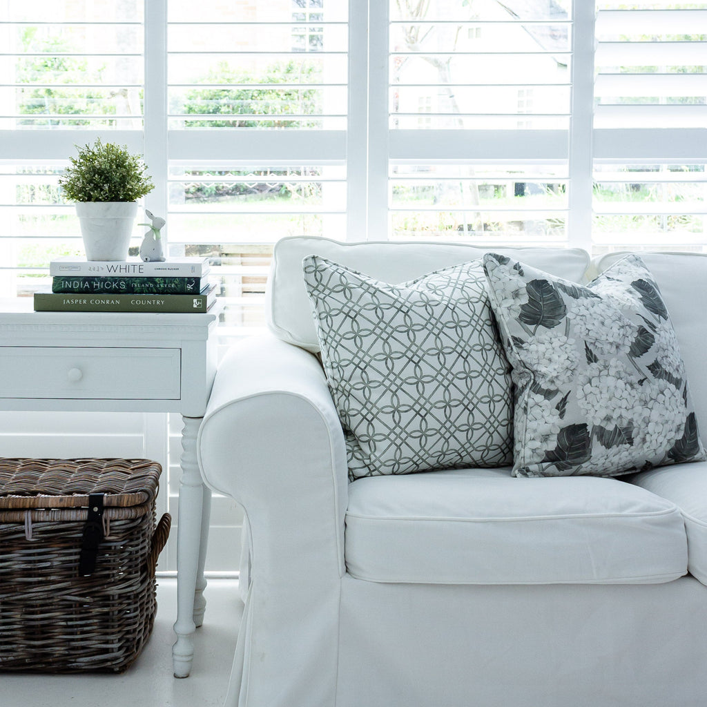 Greek Gate Rustic Cushion - Green - Hydrangea Lane Home