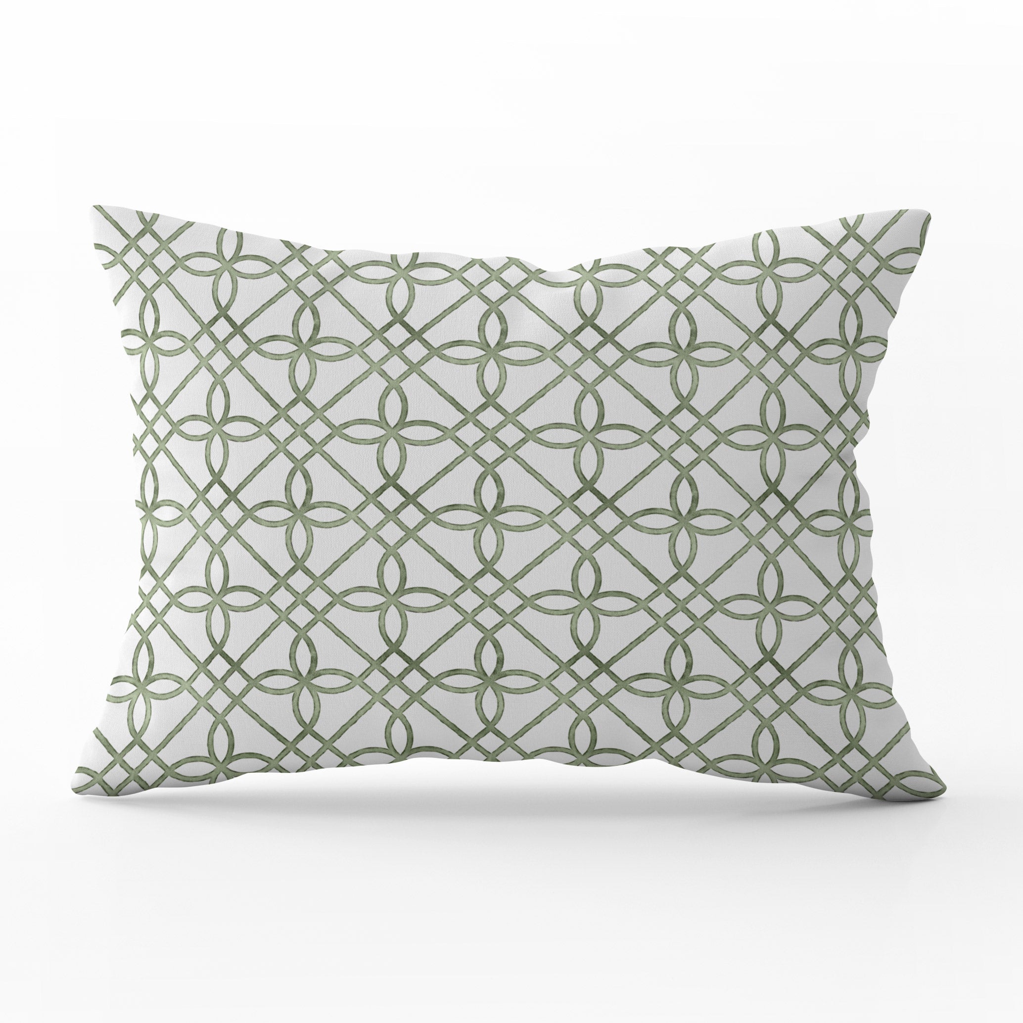 Greek Gate Rustic Cushion - Green - Hydrangea Lane Home