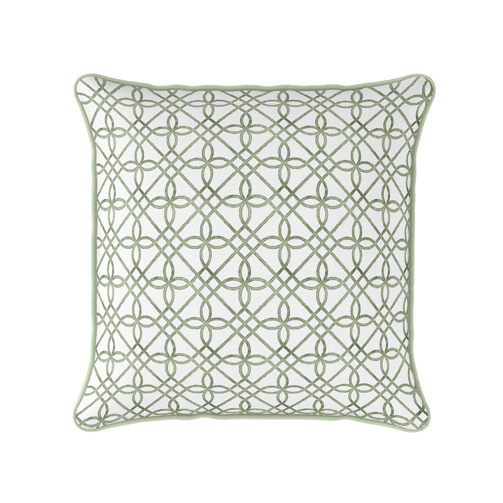 Greek Gate Rustic Cushion - Green - Hydrangea Lane Home