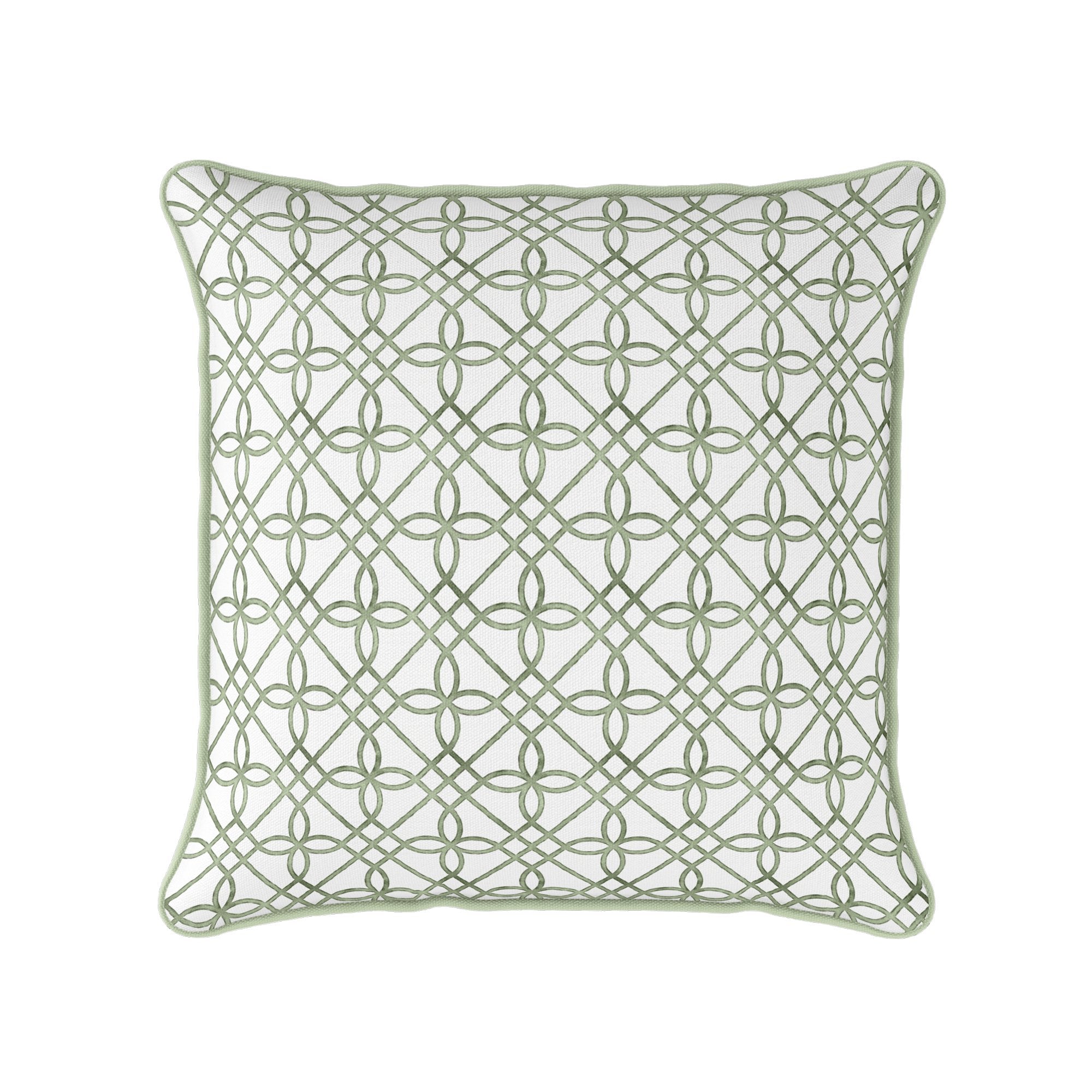 Greek Gate Rustic Cushion - Green - Hydrangea Lane Home