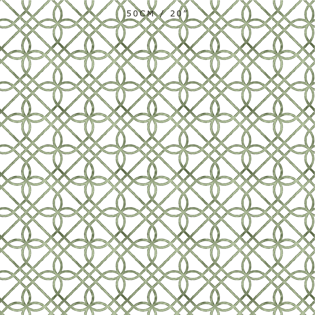 Greek Gate Rustic Fabric - Greens - Hydrangea Lane Home
