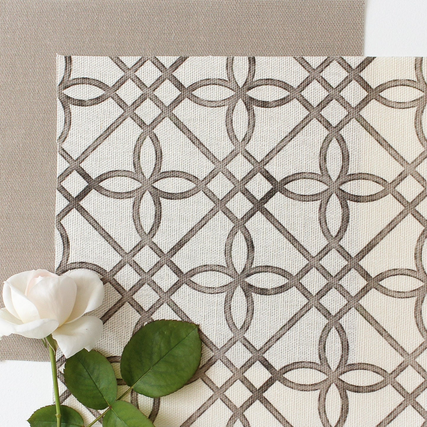 Greek Gate Rustic Fabric - Neutrals - Hydrangea Lane Home