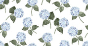 Hydrangea Bloom Blue Fabric on White - Hydrangea Lane Home