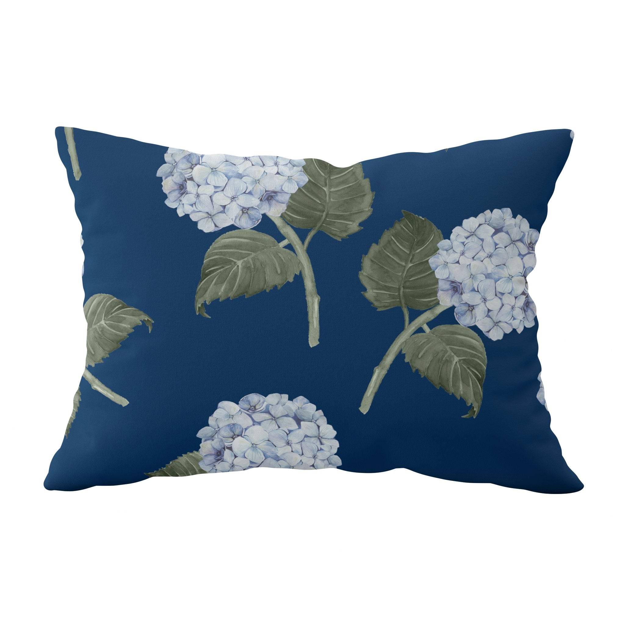 Hydrangea Bloom Navy Cushion - Hydrangea Lane Home