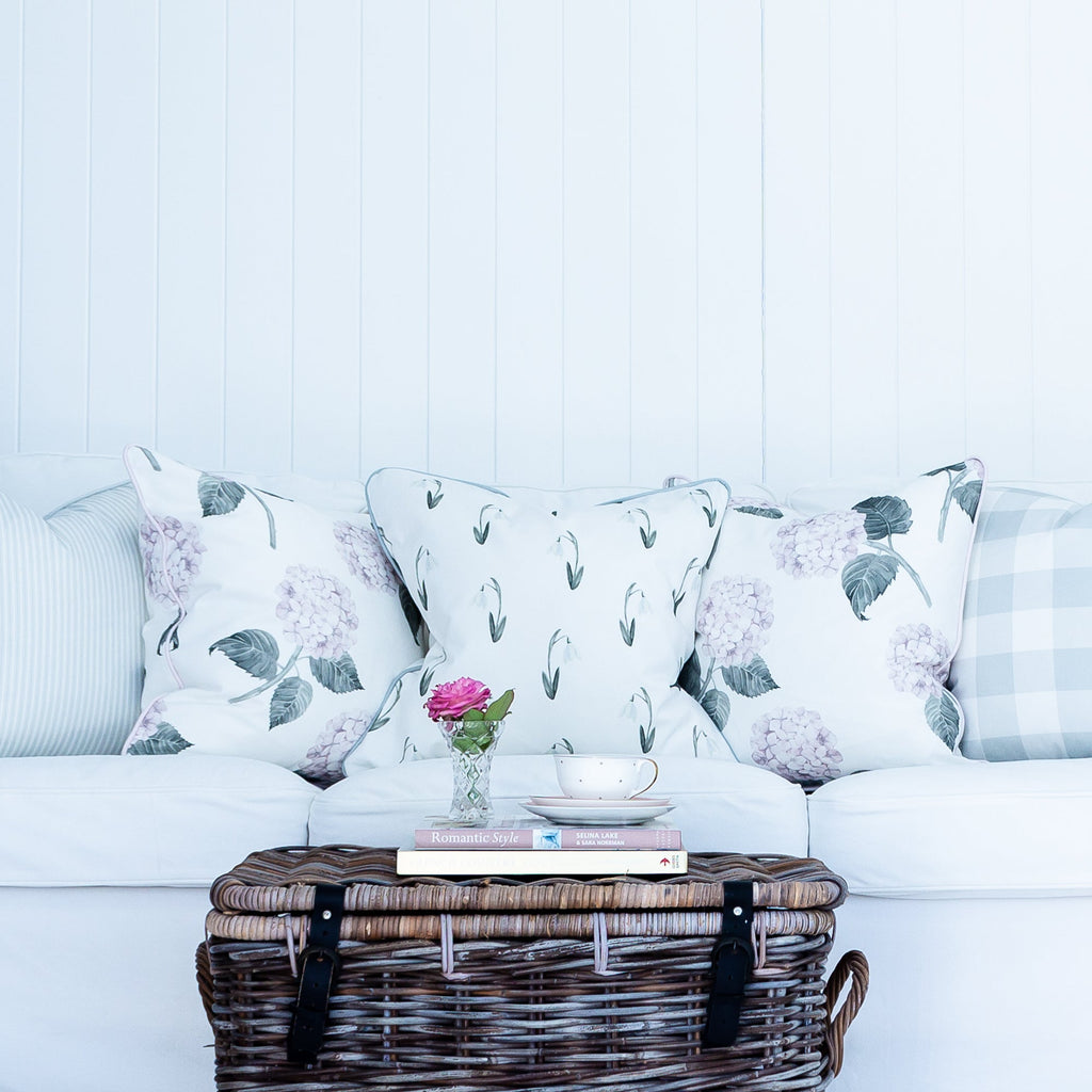 Hydrangea Bloom Pink Cushion - Hydrangea Lane Home