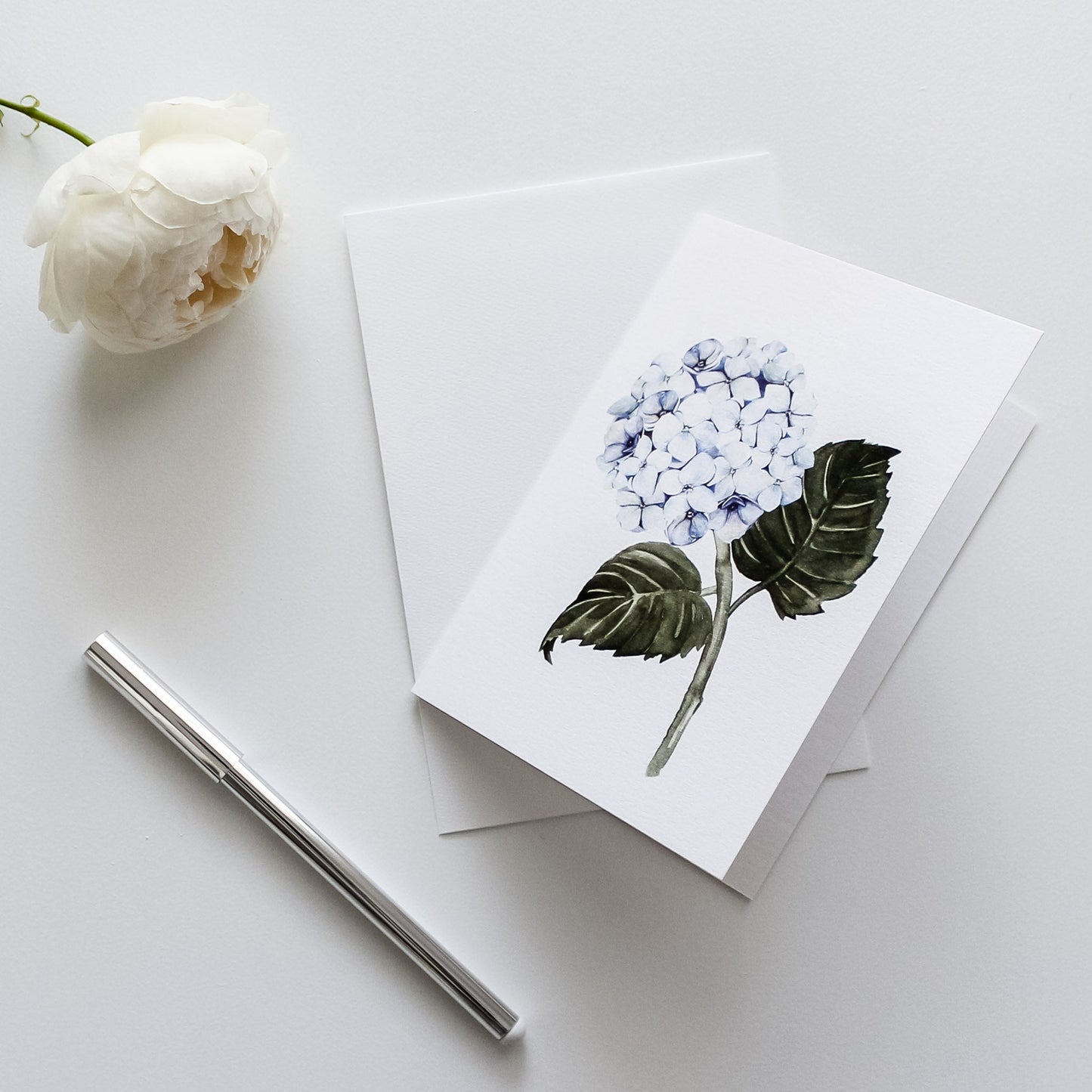 Hydrangea Blue Greeting Card - Hydrangea Lane Home