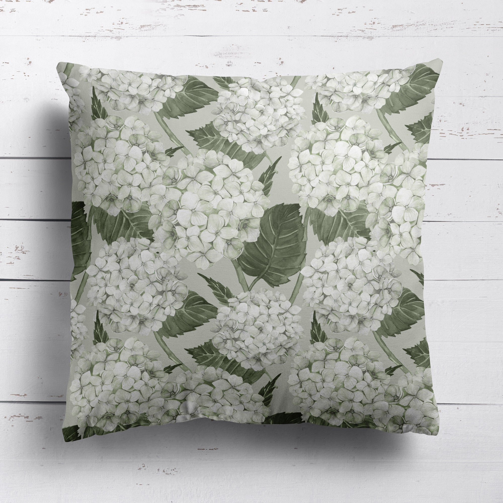Hydrangea Garden Cushion - White - Hydrangea Lane Home