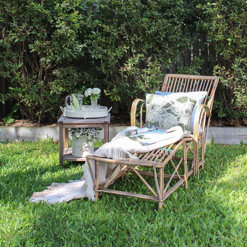 Hydrangea Garden Cushion - White - Hydrangea Lane Home