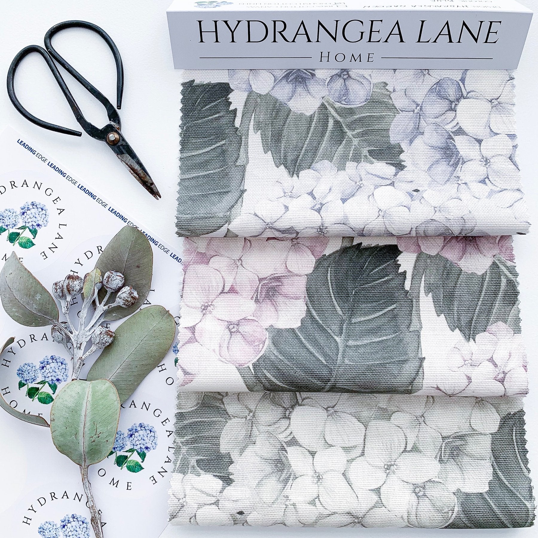 Hydrangea Garden Fabric - Blue - Hydrangea Lane Home
