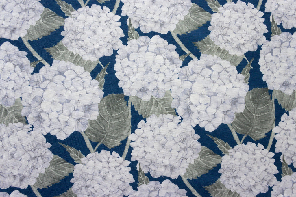 Hydrangea Garden Fabric - Navy - Hydrangea Lane Home