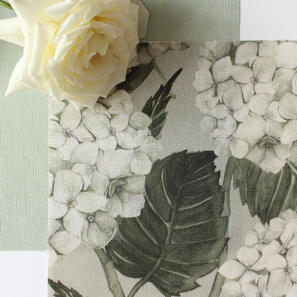 Hydrangea Garden Fabric - White - Hydrangea Lane Home
