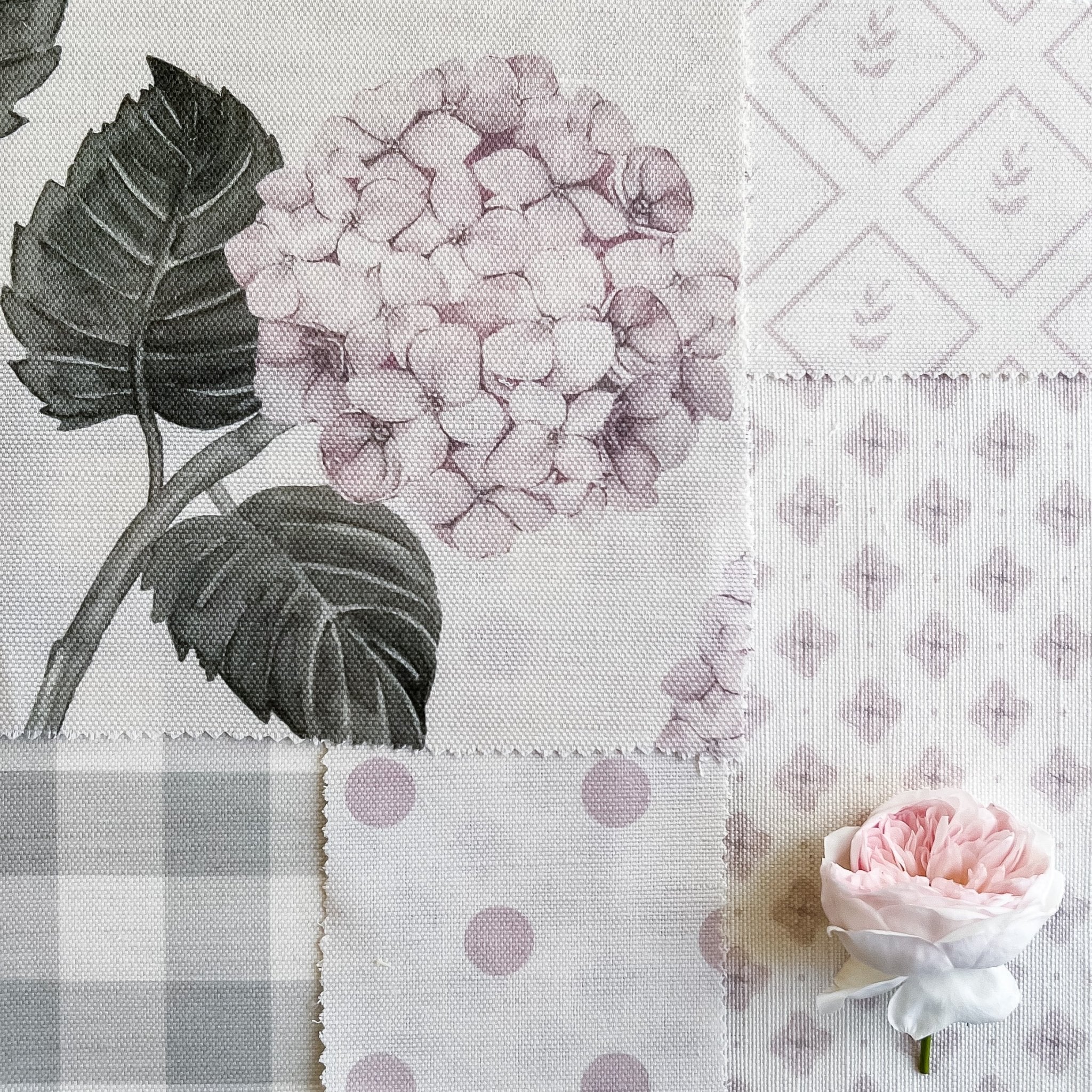 Hydrangea Petal Fabric - Pink - Hydrangea Lane Home