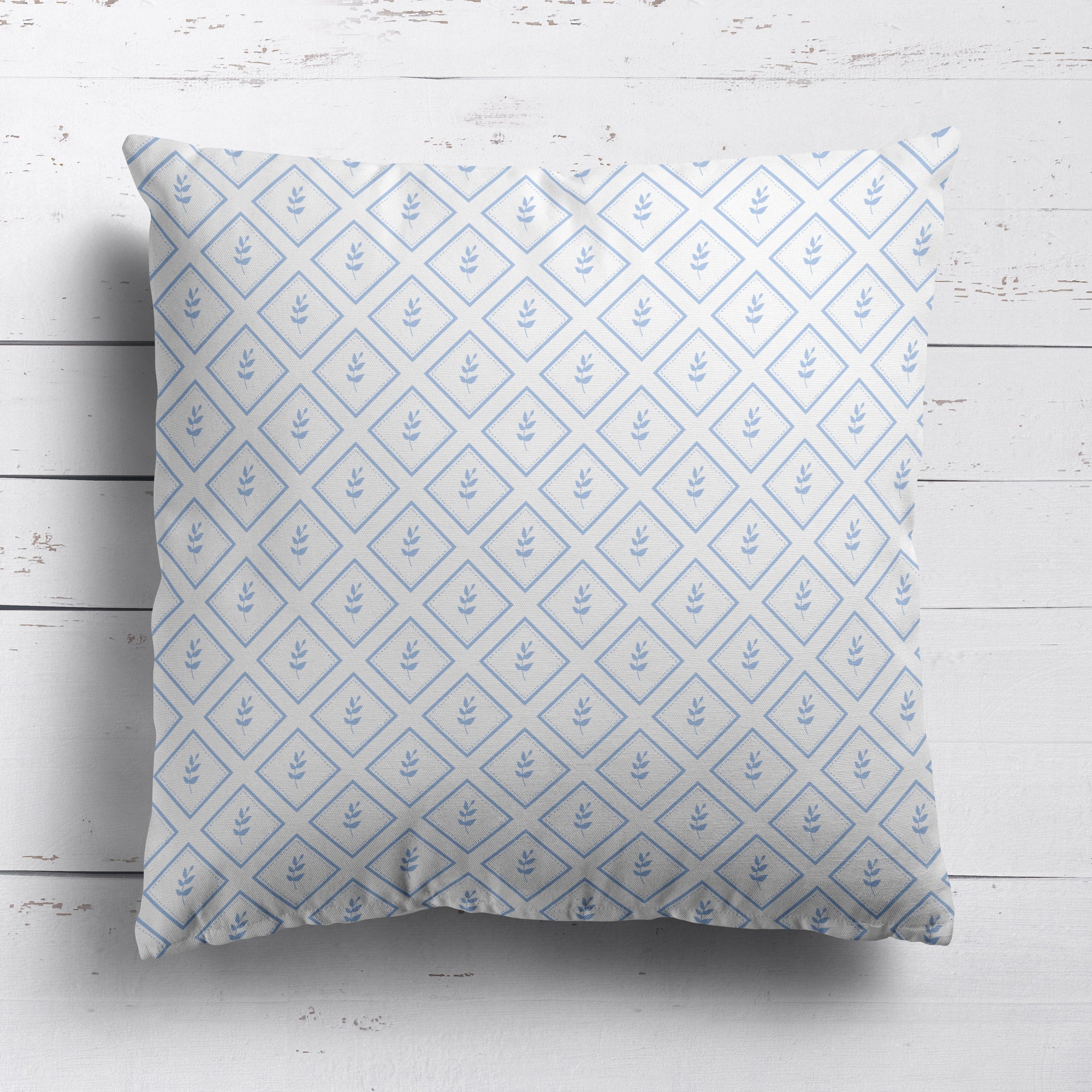 Little Leaf Cushion - Blues - Hydrangea Lane Home