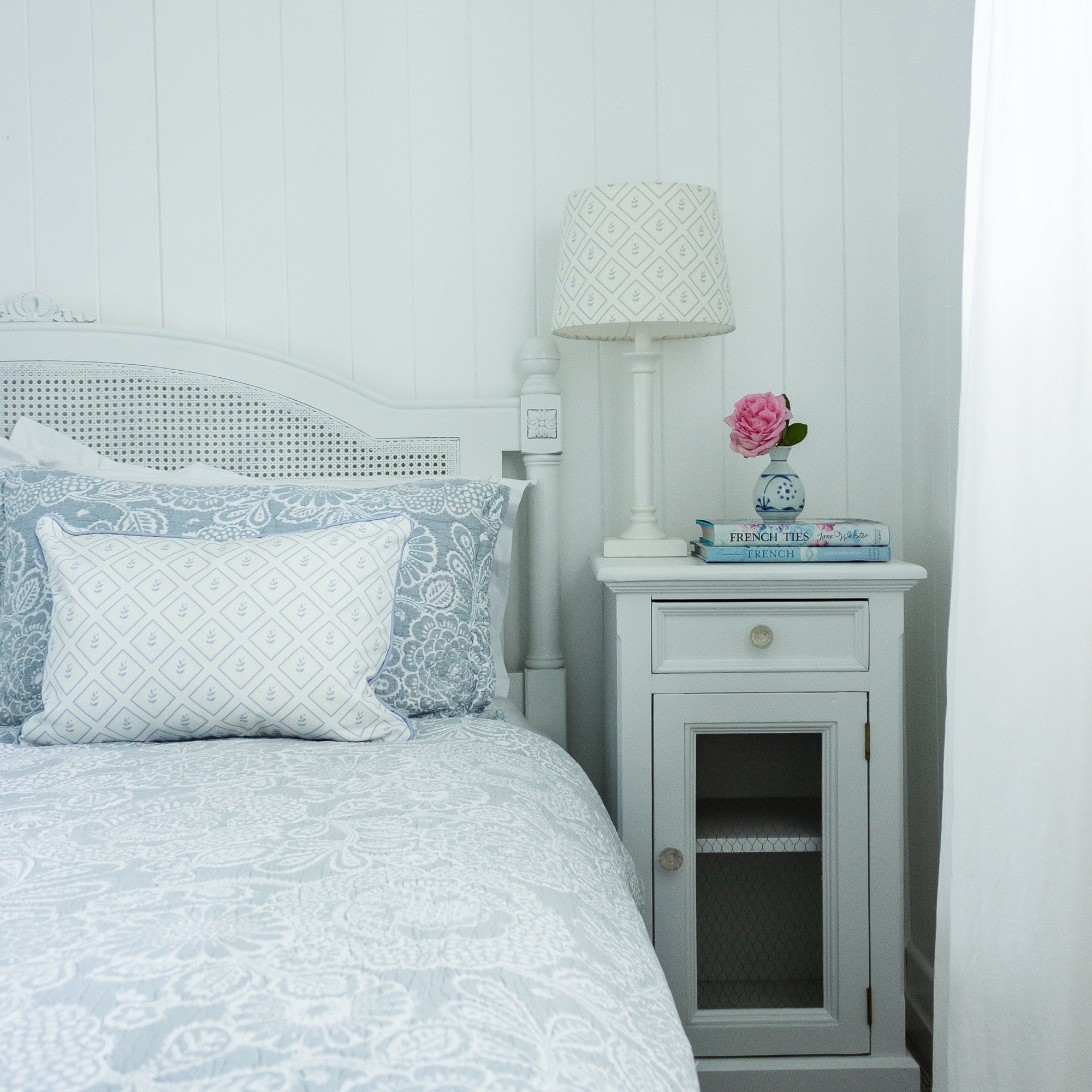 Little Leaf Cushion - Blues - Hydrangea Lane Home