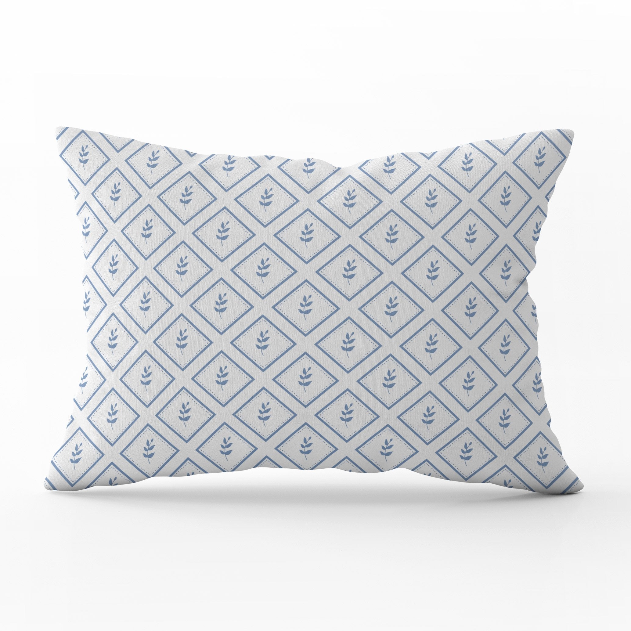 Little Leaf Cushion - Blues - Hydrangea Lane Home