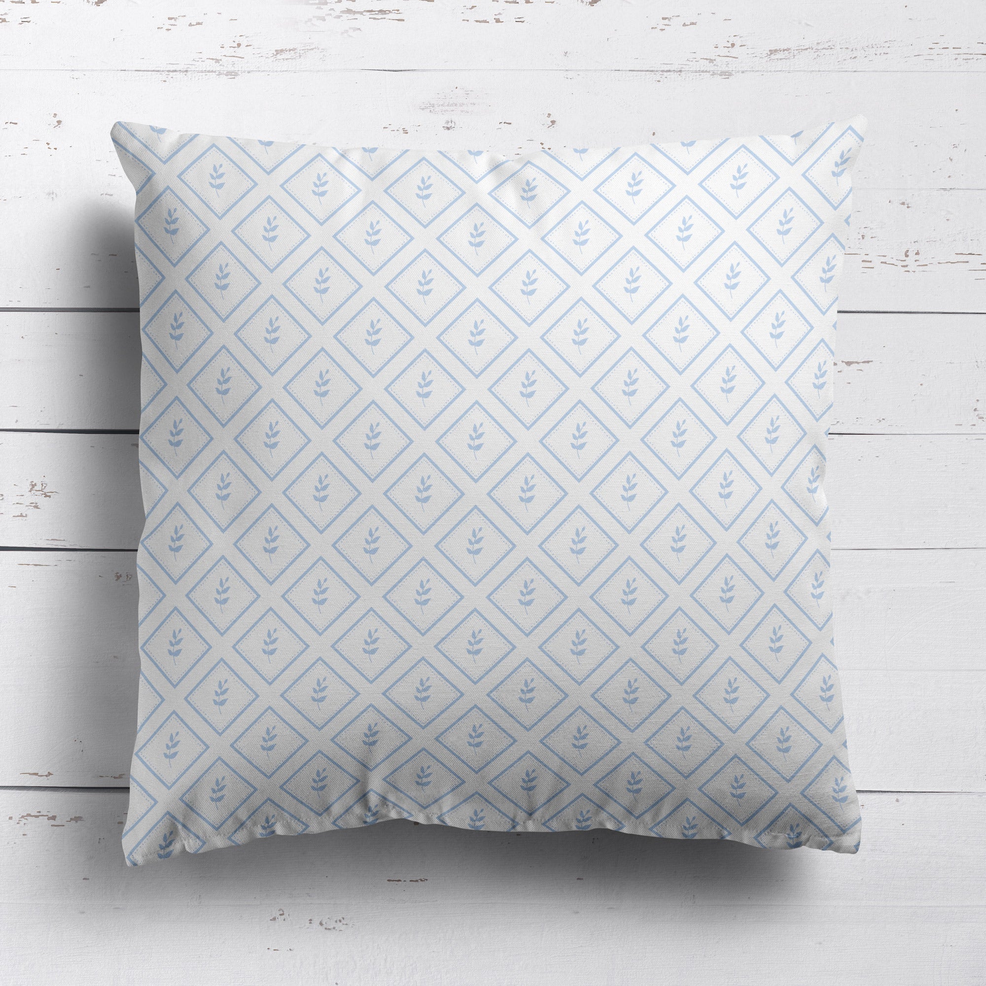 Little Leaf Cushion - Blues - Hydrangea Lane Home