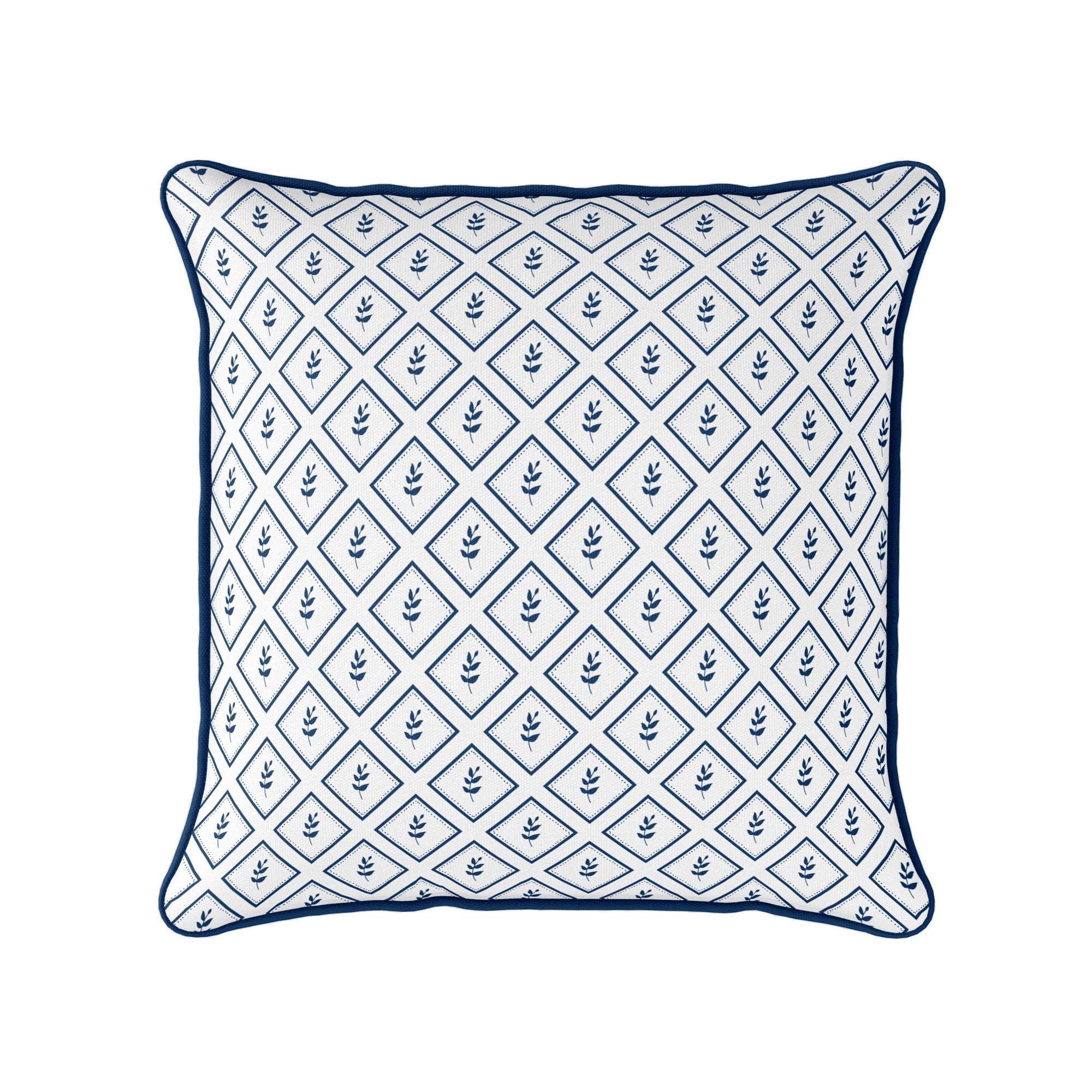 Little Leaf Cushion - Blues - Hydrangea Lane Home