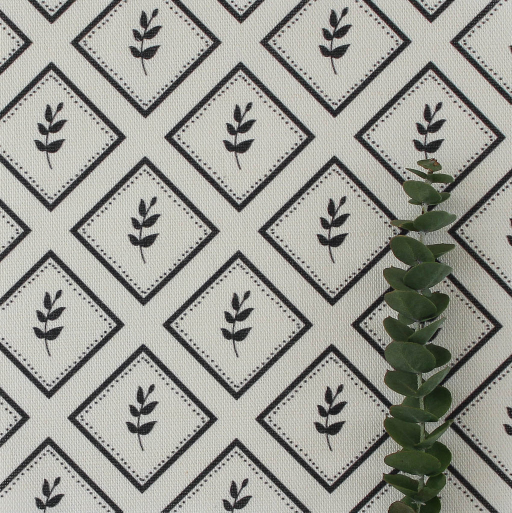 Little Leaf Fabric - Graphite - Hydrangea Lane Home