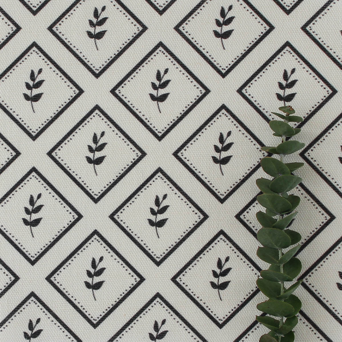 Little Leaf Fabric - Graphite - Hydrangea Lane Home