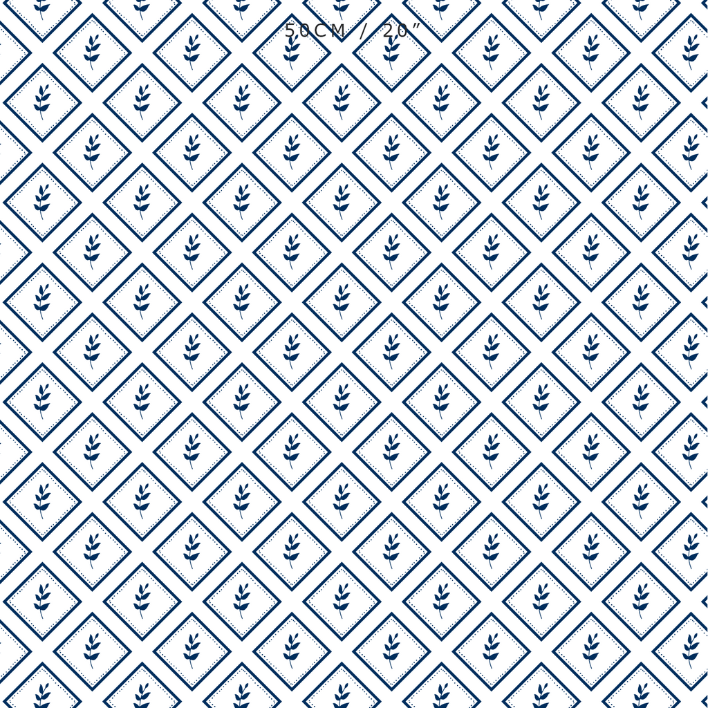 Little Leaf Fabric - Navy - Hydrangea Lane Home