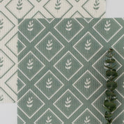 Little Leaf Reverse Fabric - Eucalyptus - Hydrangea Lane Home