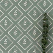 Little Leaf Reverse Fabric - Eucalyptus - Hydrangea Lane Home