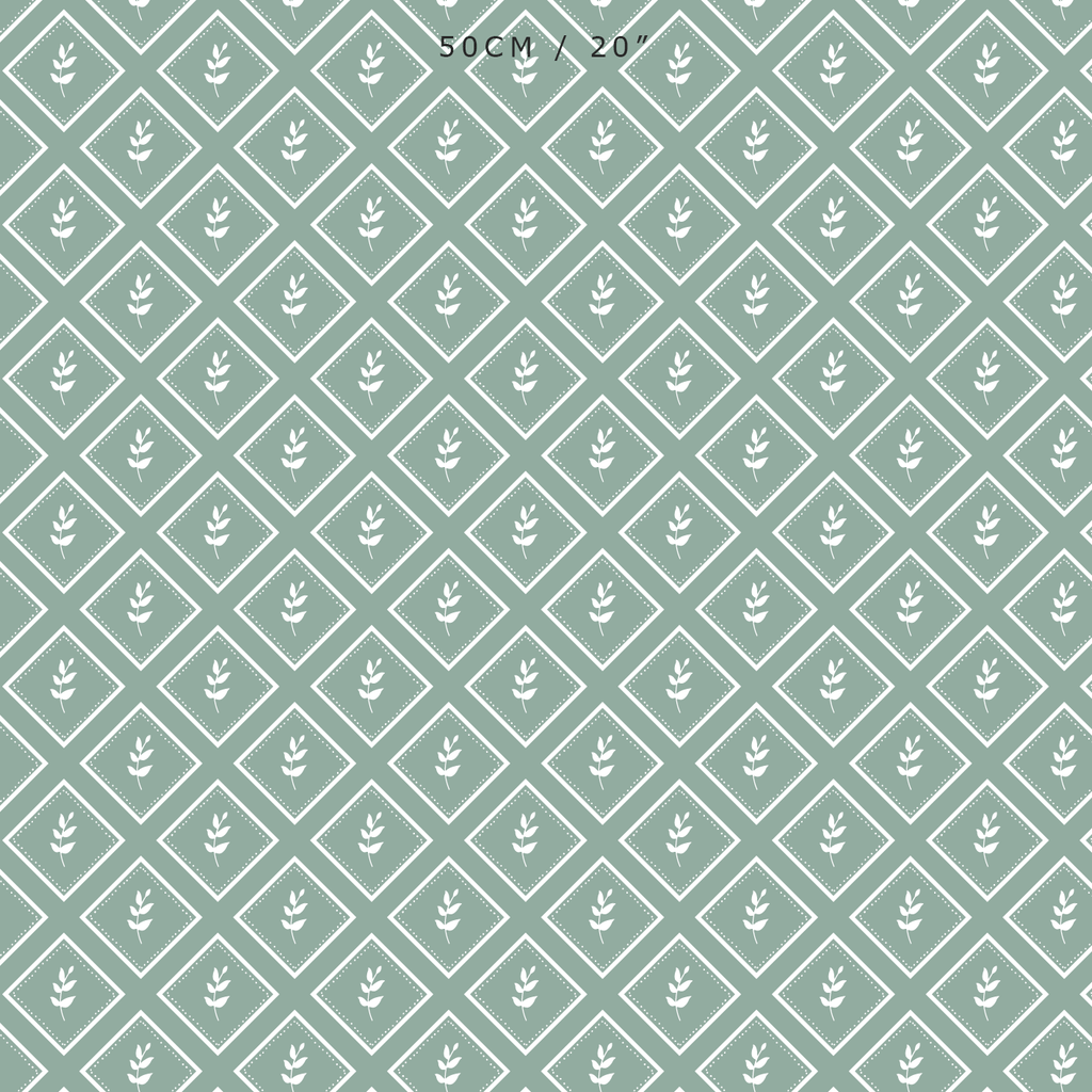 Little Leaf Reverse Fabric - Eucalyptus - Hydrangea Lane Home