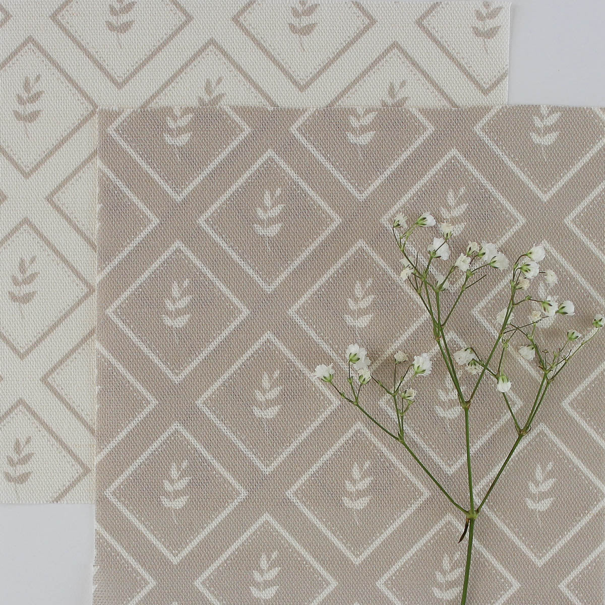 Little Leaf Reverse Fabric - Linen - Hydrangea Lane Home