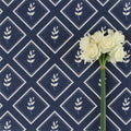 Little Leaf Reverse Fabric - Navy - Hydrangea Lane Home