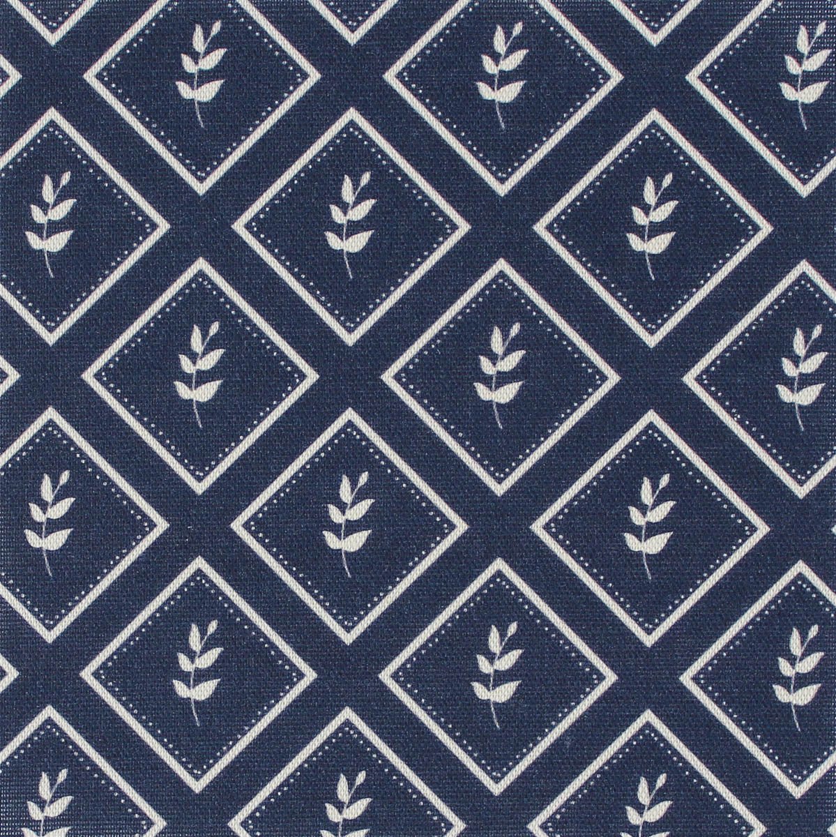 Little Leaf Reverse Fabric - Navy - Hydrangea Lane Home