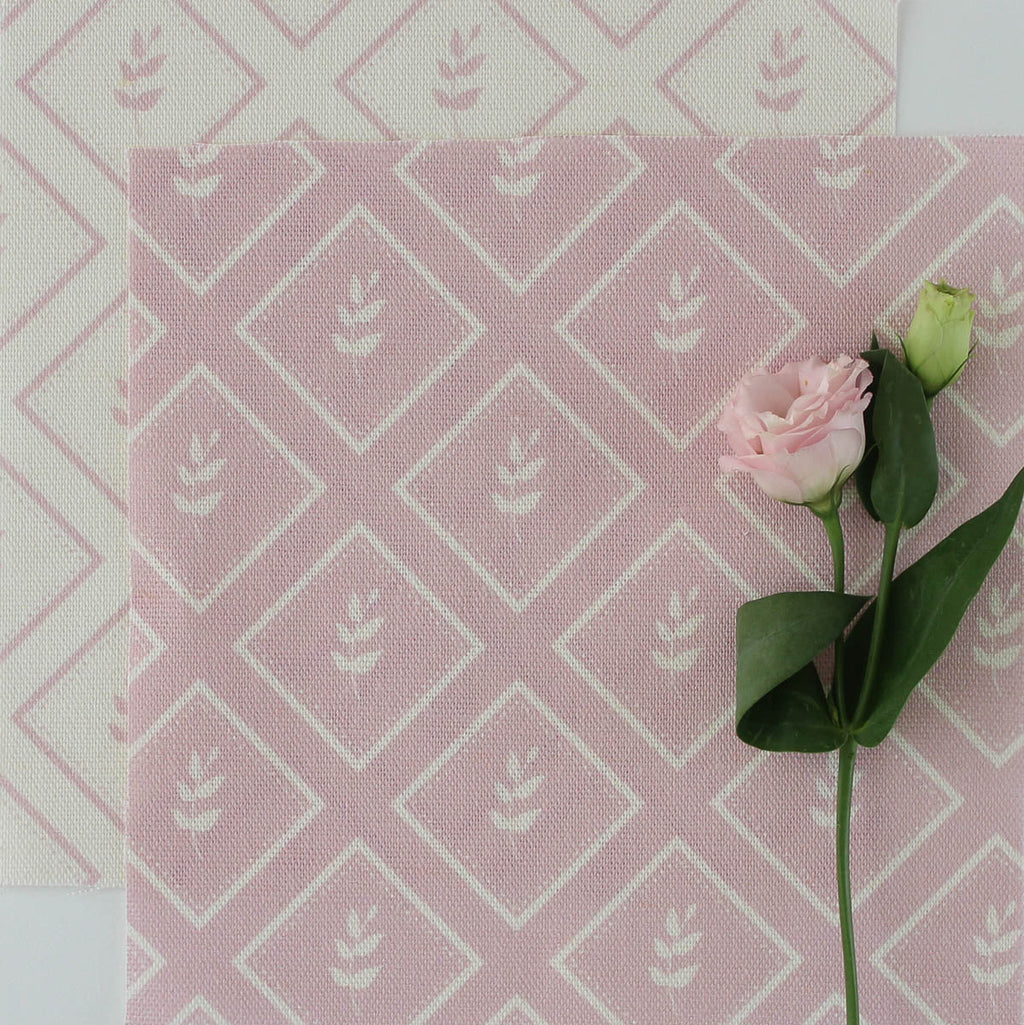 Little Leaf Reverse Fabric - Peony - Hydrangea Lane Home