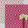 Little Leaf Reverse Fabric - Raspberry - Hydrangea Lane Home