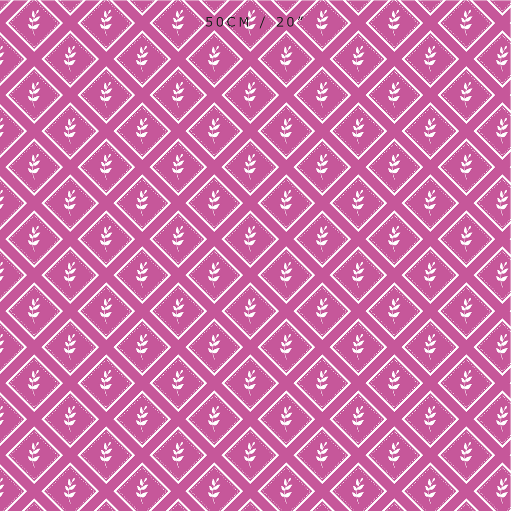 Little Leaf Reverse Fabric - Raspberry - Hydrangea Lane Home