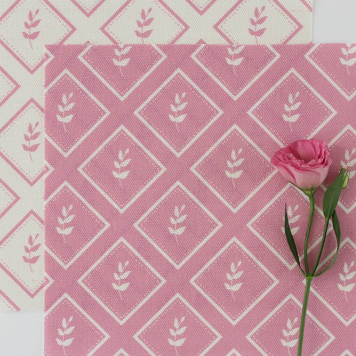 Little Leaf Reverse Fabric - Tickled Pink - Hydrangea Lane Home