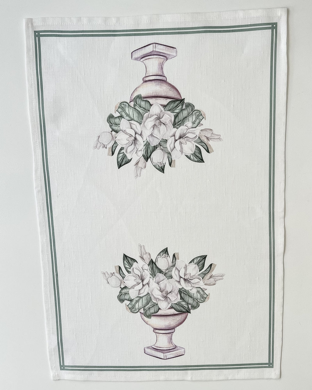 Magnolia Urn Tea Towel - Hydrangea Lane Home