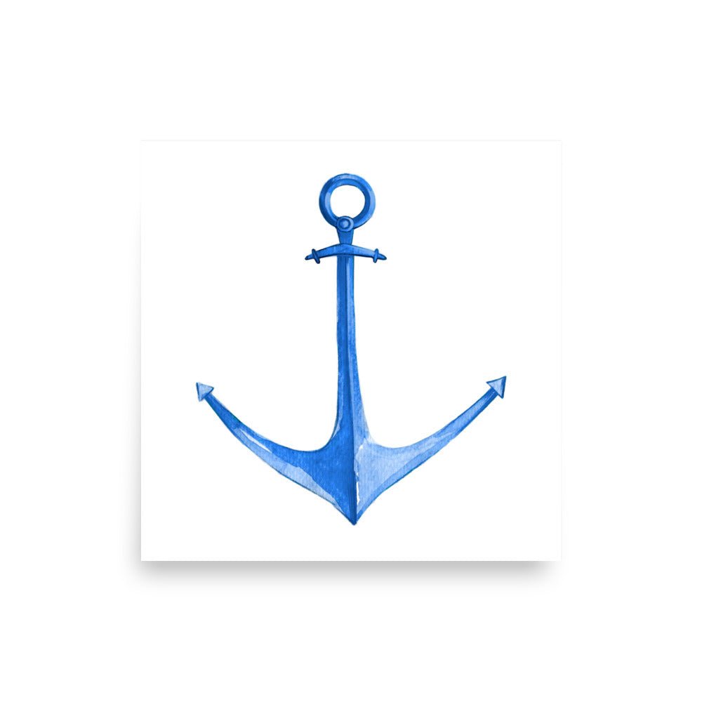Nautical Boat Anchor Art Print - Hydrangea Lane Home