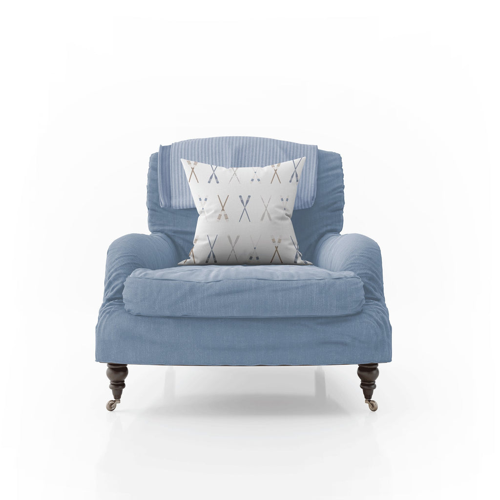 Oars Galore Cushion - White - Hydrangea Lane Home