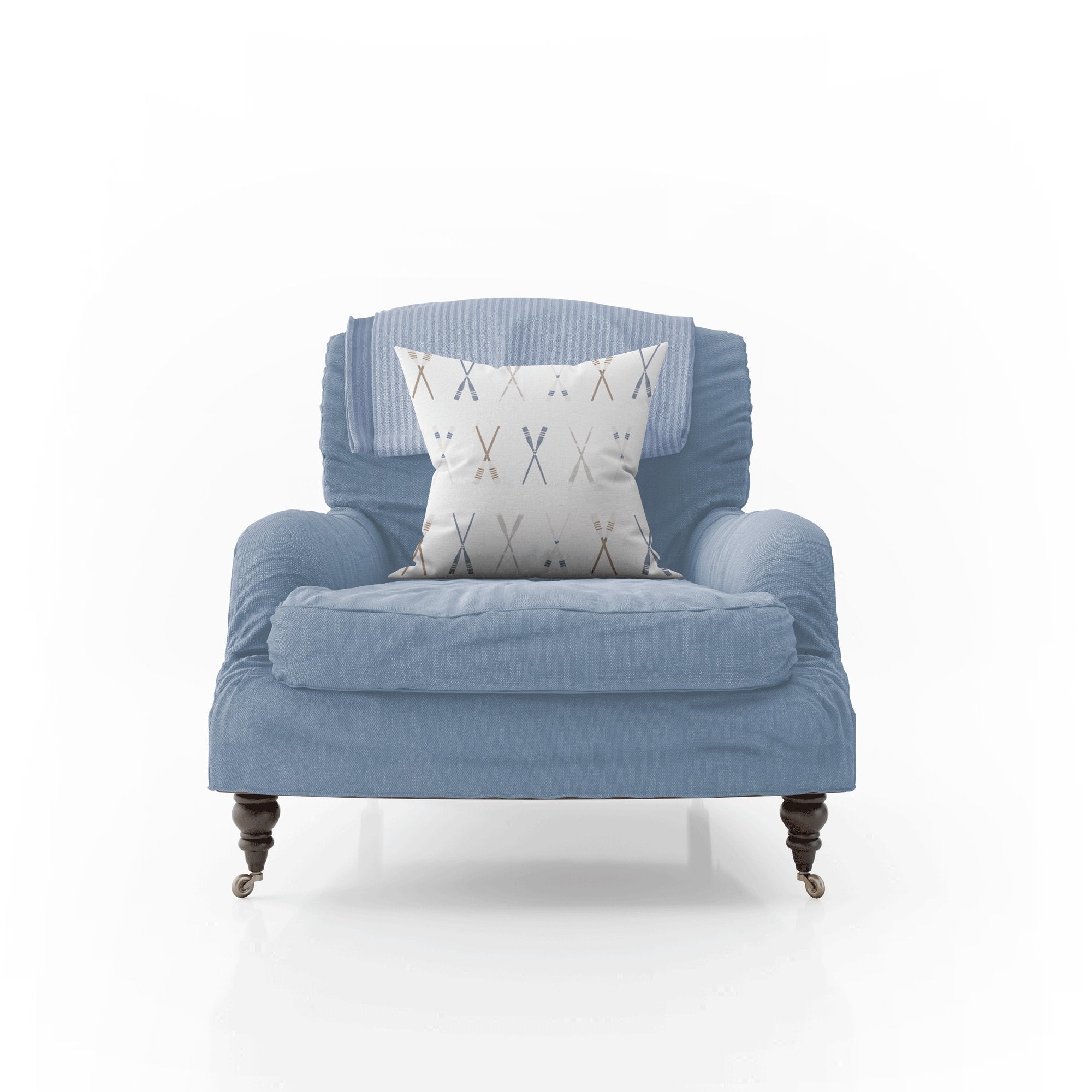 Oars Galore Cushion - White - Hydrangea Lane Home