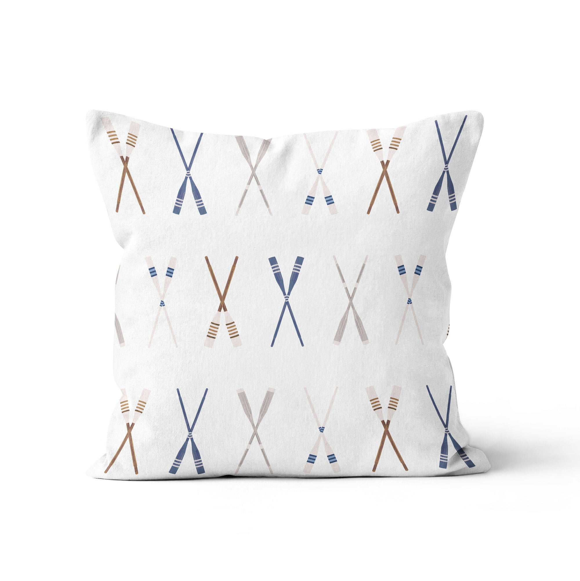 Oars Galore Cushion - White - Hydrangea Lane Home