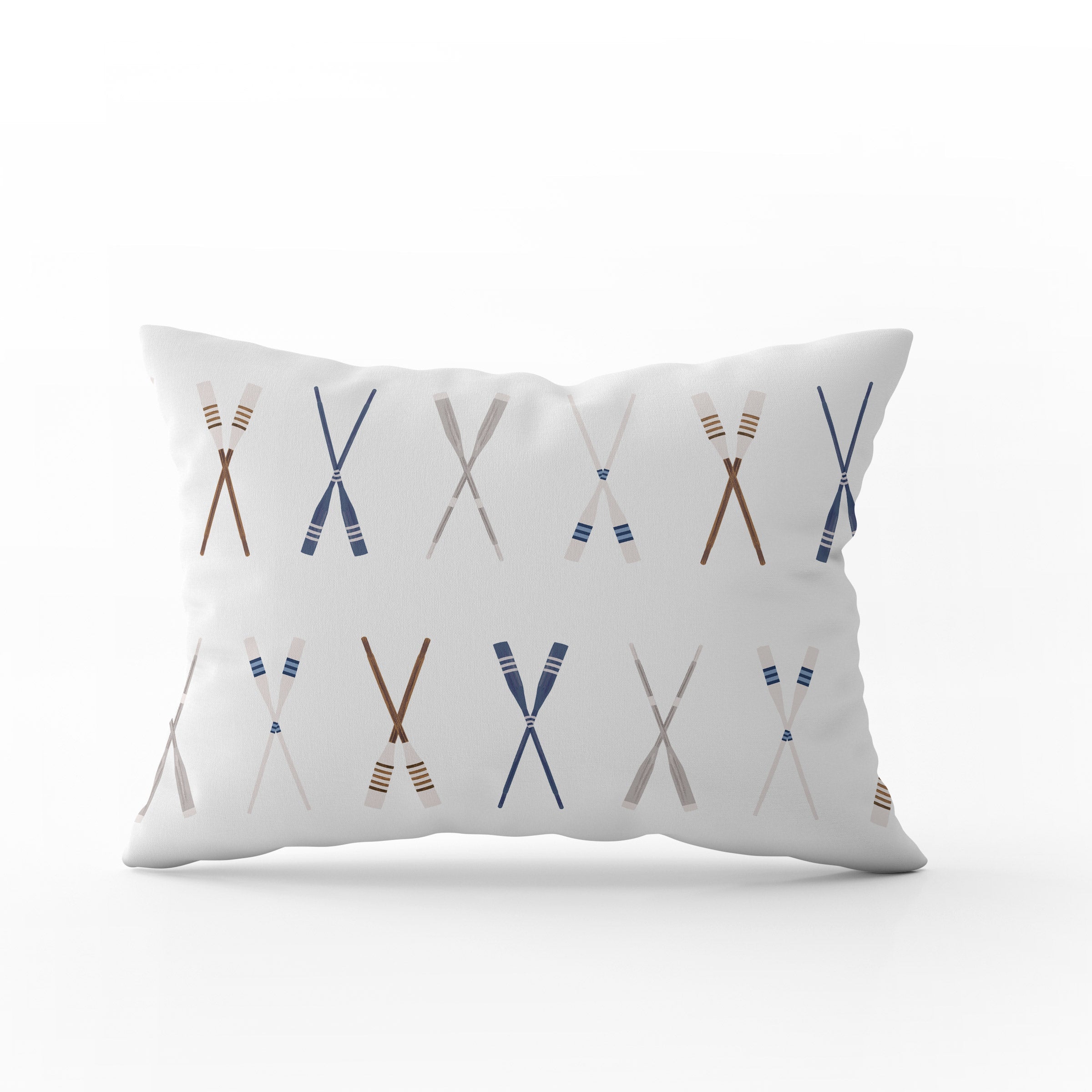 Oars Galore Cushion - White - Hydrangea Lane Home