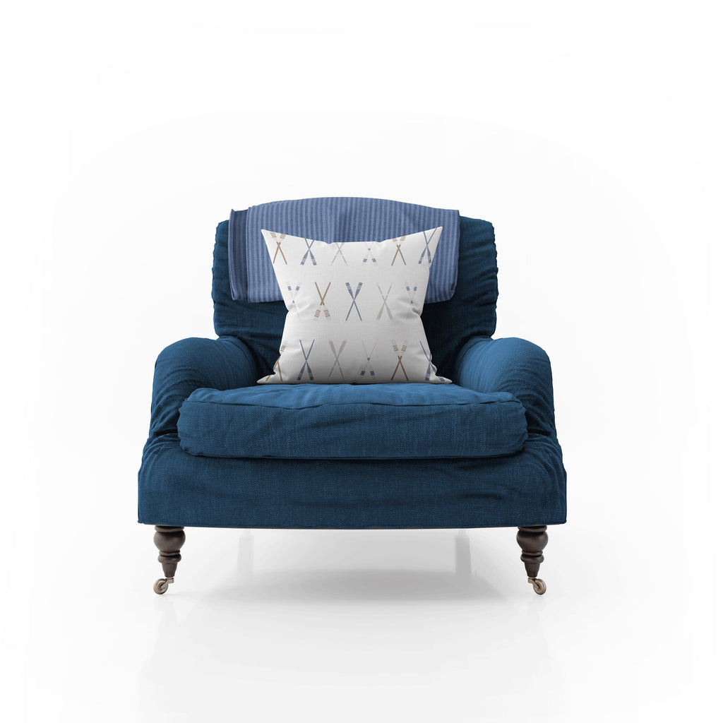 Oars Galore Cushion - White - Hydrangea Lane Home