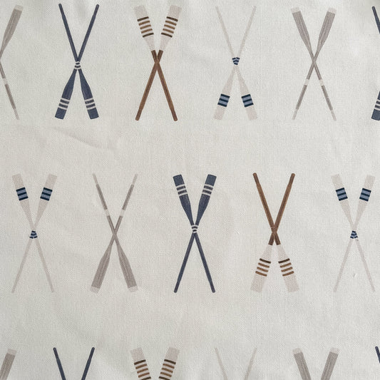 Oars Galore Fabric - White - Hydrangea Lane Home