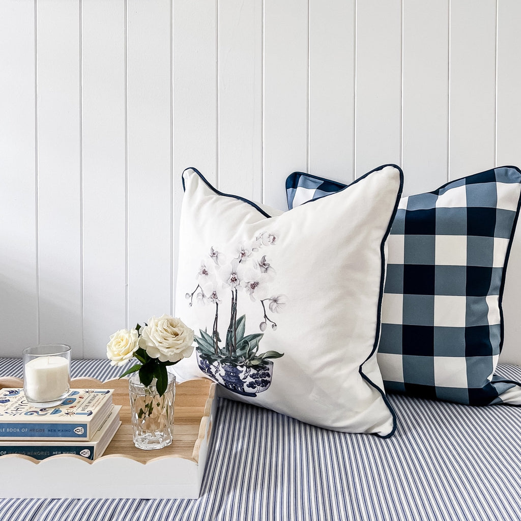 Orchid Chinoiserie Cushion - Hydrangea Lane Home