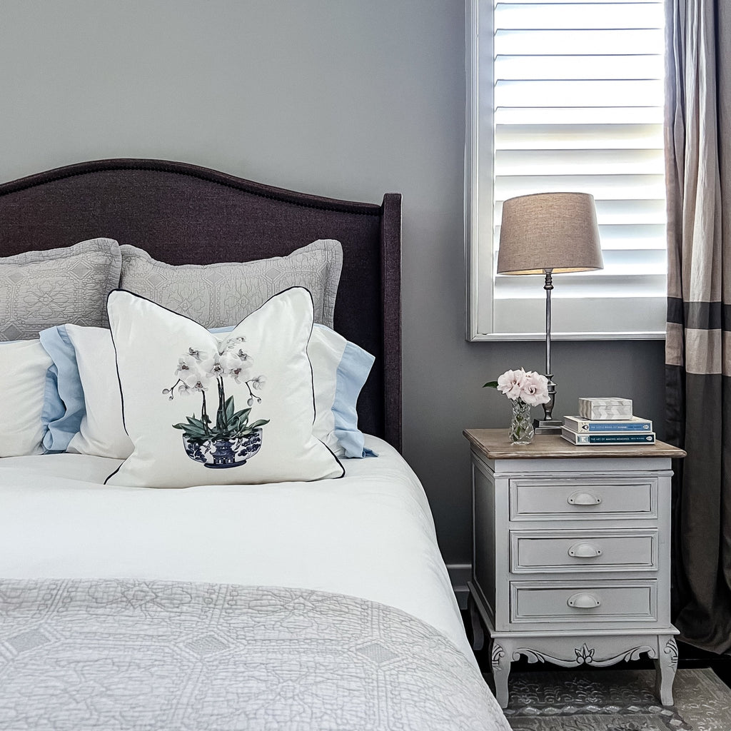 Orchid Chinoiserie Cushion - Hydrangea Lane Home